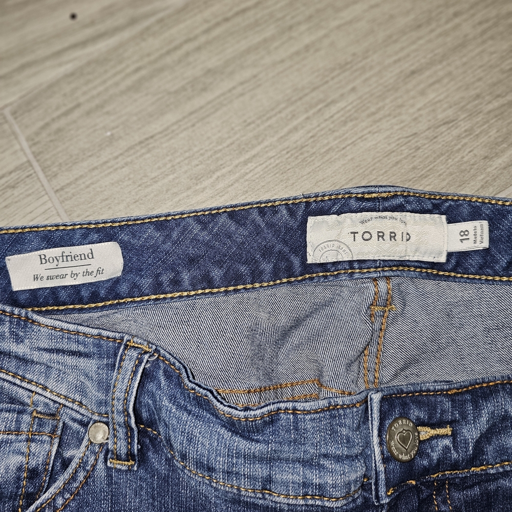 Torrid Dark Blue Boyfriend Jeans